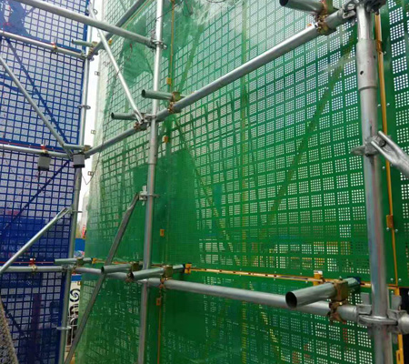 工地爬架网应用